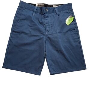 Volcom Brand‎ Chino Shorts Youth Size 28 Blue True To This New with Tags